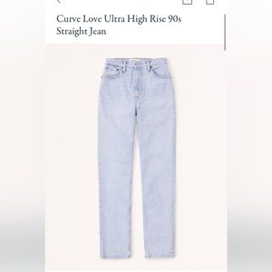 Abercrombie and Fitch Ultra high rise 90s straight jeans- size 8 curve love